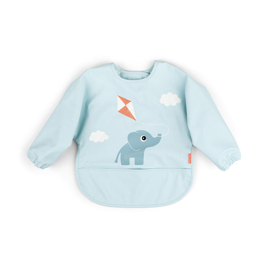 Babero con bolsillo y mangas Playground Azul