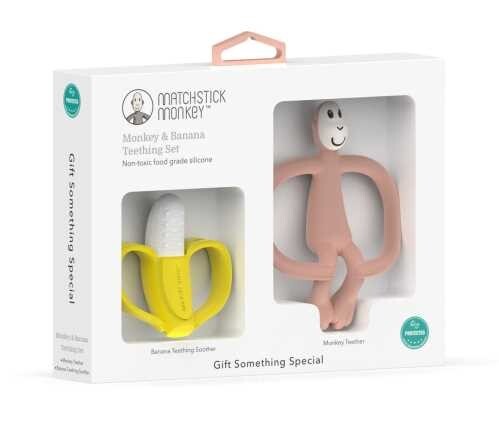 Set de Regalo Banana & Monkey - Dusty Pink