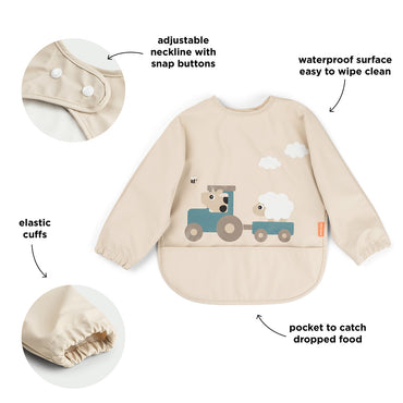 Babero con bolsillo y mangas Tiny farm Arena