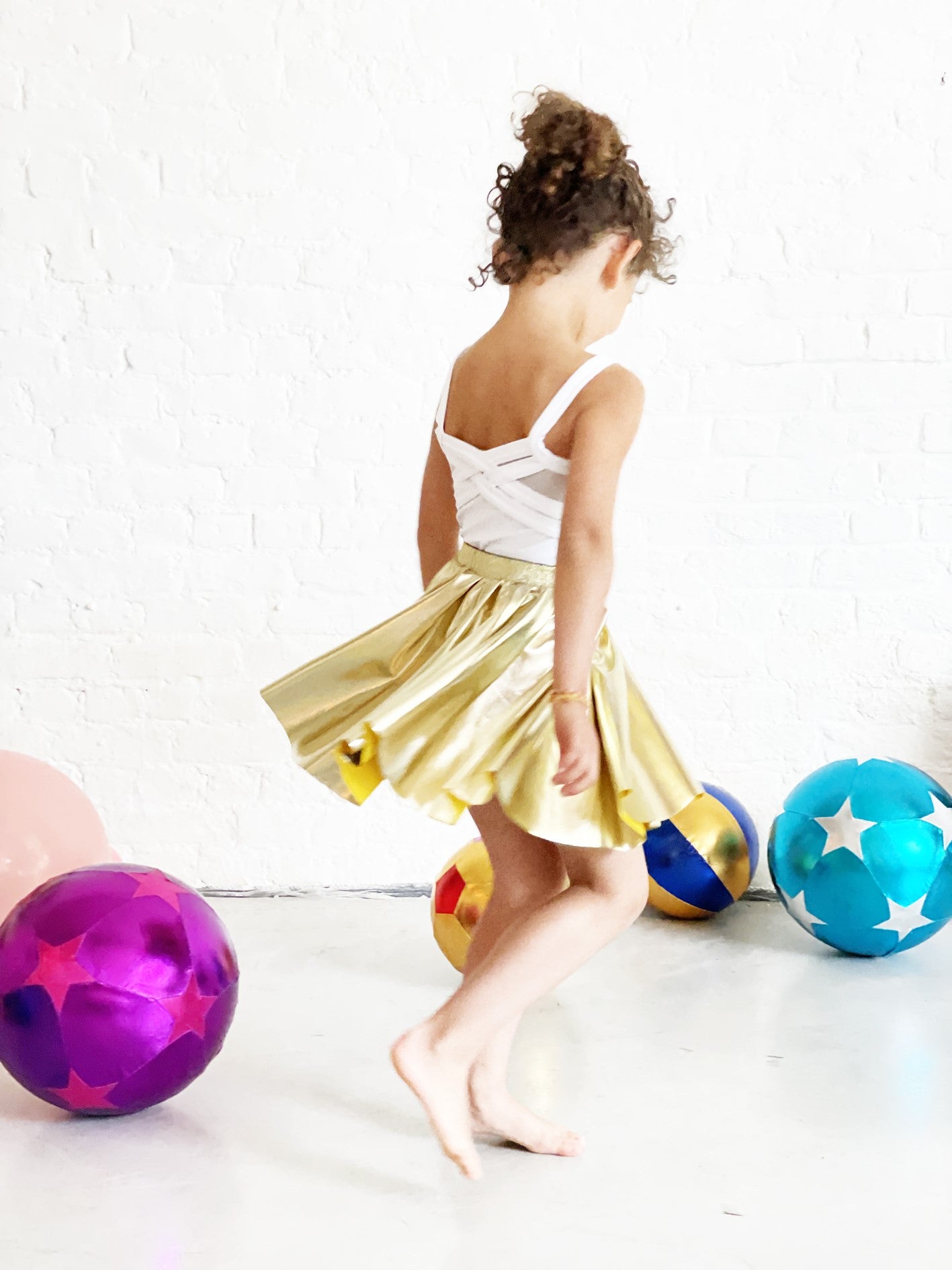 Pelota Tela Estrella - DoradaRosa