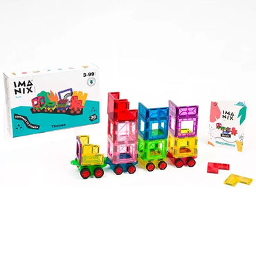 Imanix Tren con vagones 38 pzas.