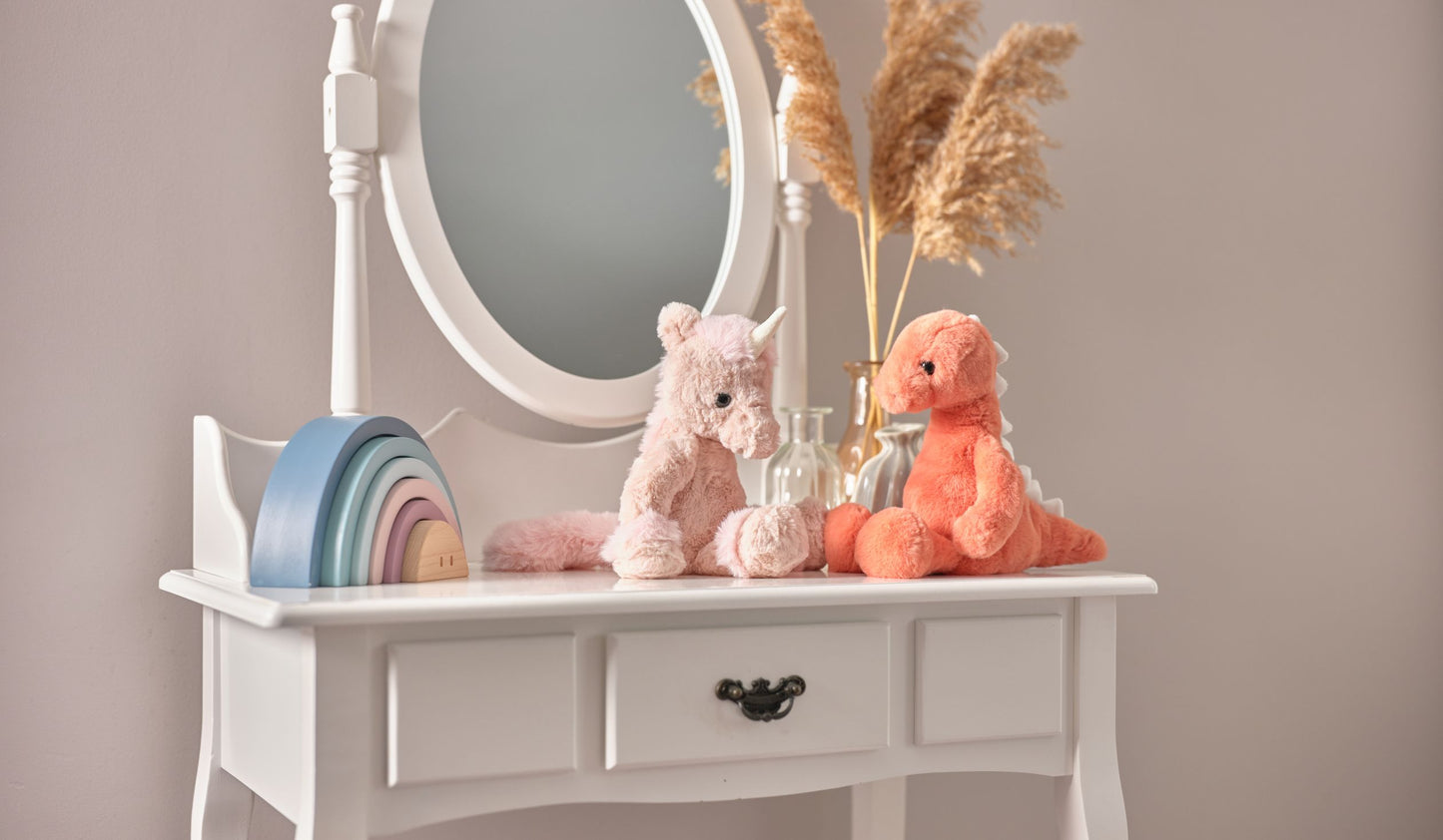 Dinosaurio stegosaurus de peluche Stevie naranja tamaño M Charlie Bears