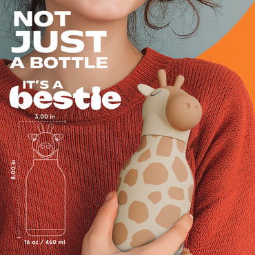 Botella térmica de acero inoxidable Asobu Besties jirafa 475 ml