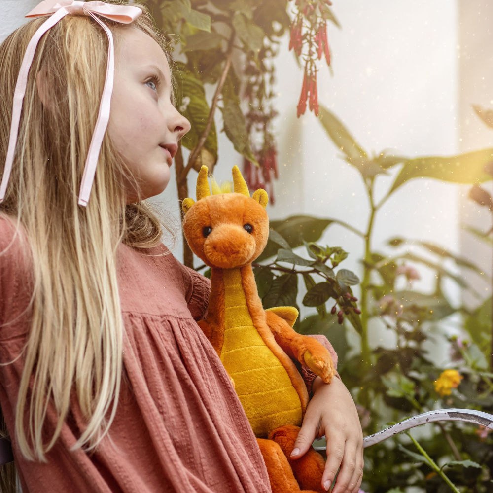 Dragón de peluche Diamonds naranja Charlie Bears