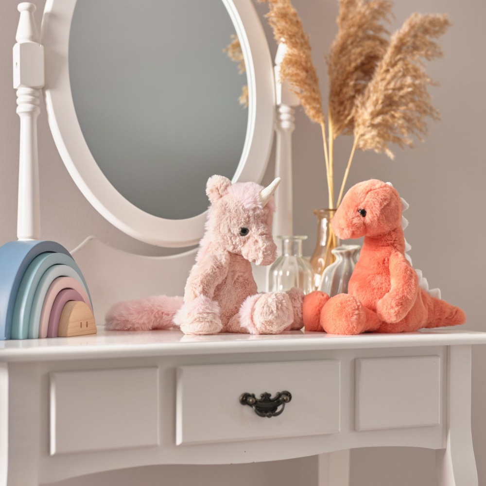 Dinosaurio stegosaurus de peluche Stevie naranja tamaño M Charlie Bears