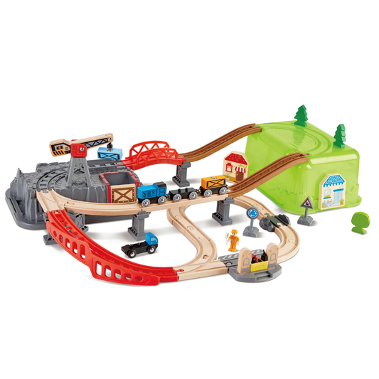 Juego de Bloques de Construcción de Ferrocarril Hape