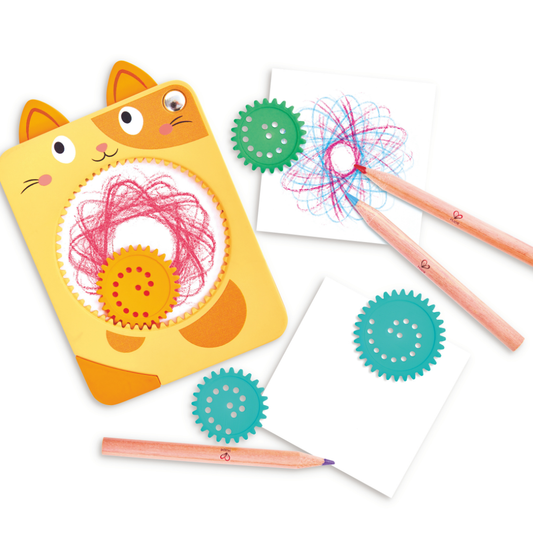 Spin n' Draw Hape - Kit de dibujo con engranajes 32 piezas
