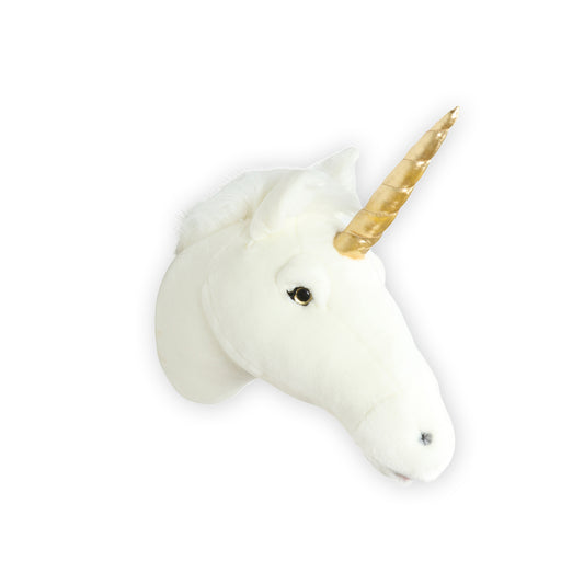 Cabeza de unicornio blanco Claire decorativa para pared Wild & Soft