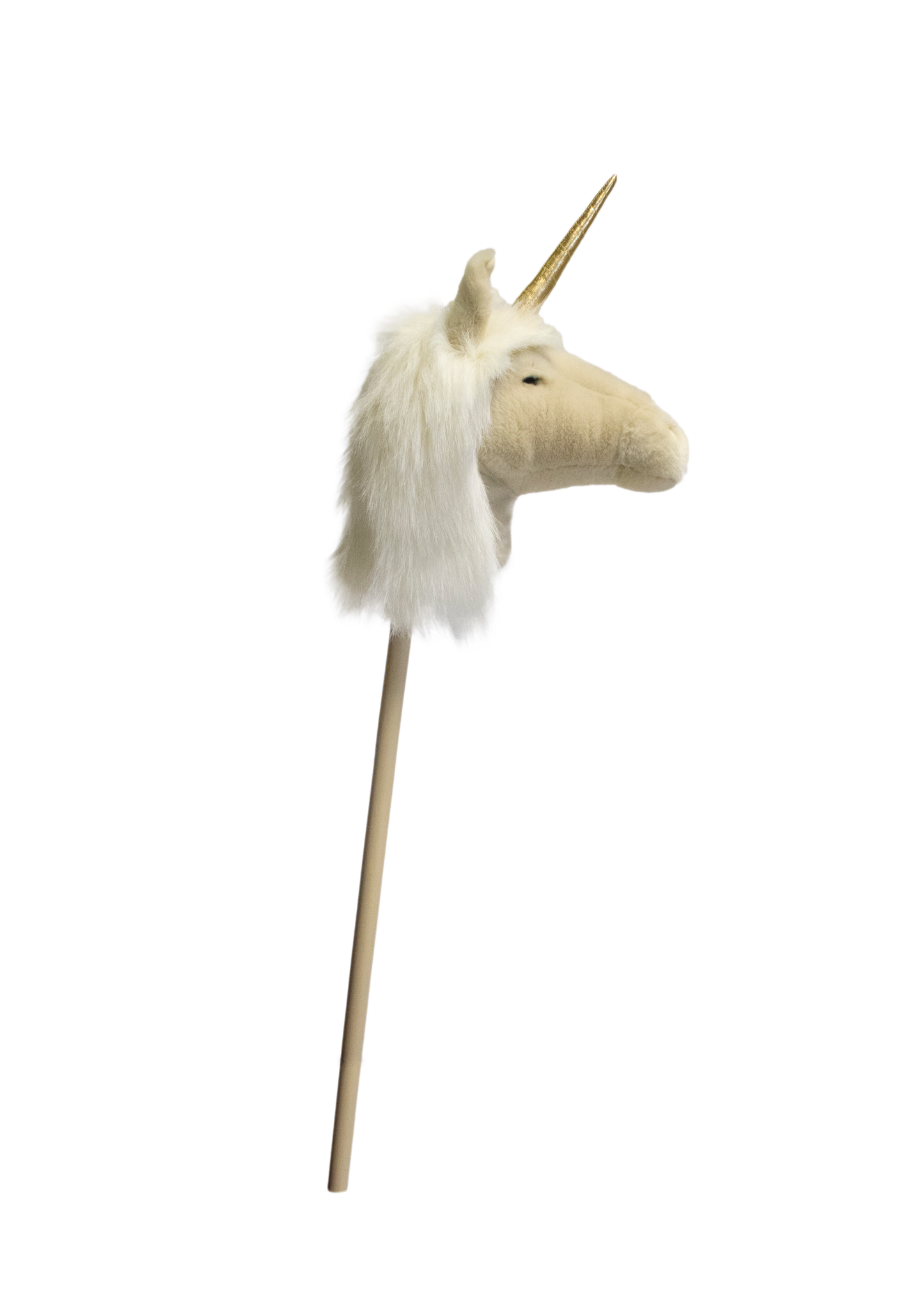 Peluche unicornio beige con palo Wild & Soft