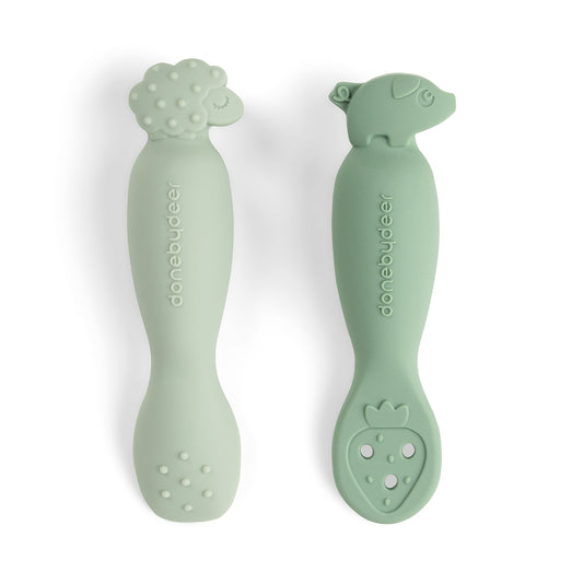 Set de cucharas de aprendizaje Tiny farm Verde