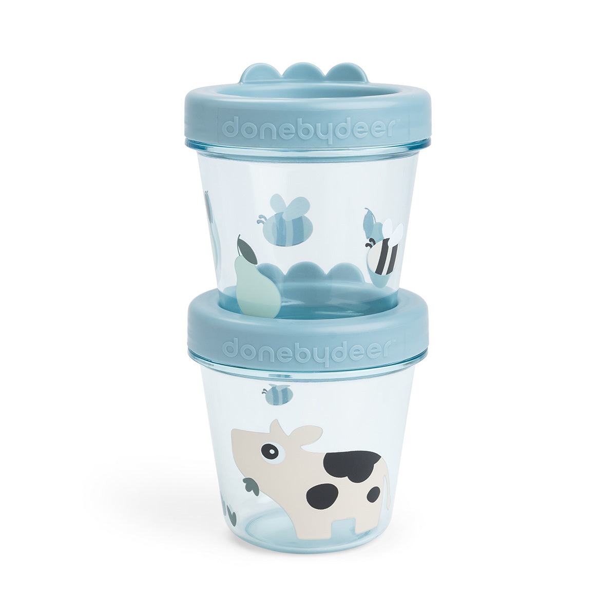 Contenedores porta alimentos 2-pack Tiny farm Azul