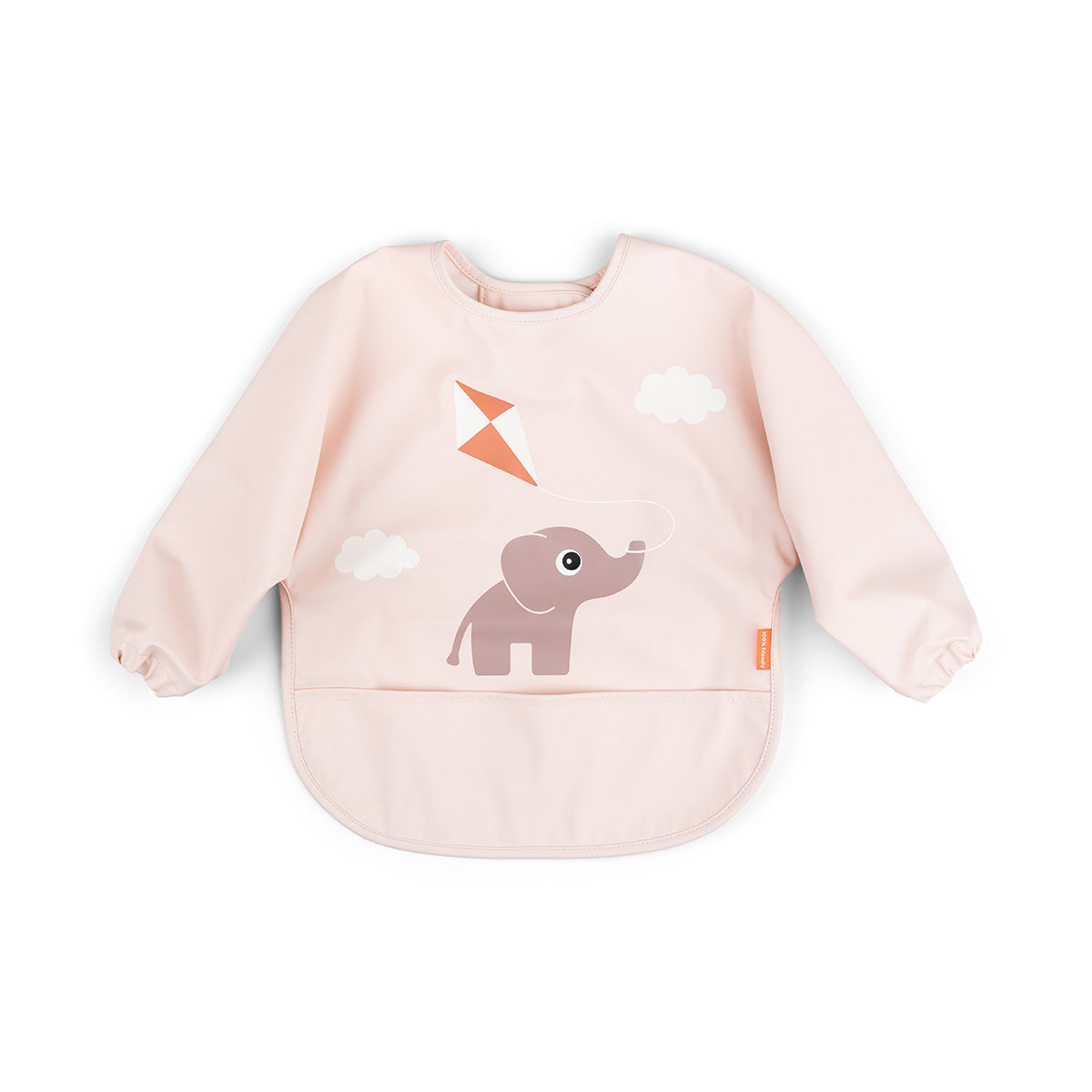 Babero con bolsillo y mangas Playground Rosa