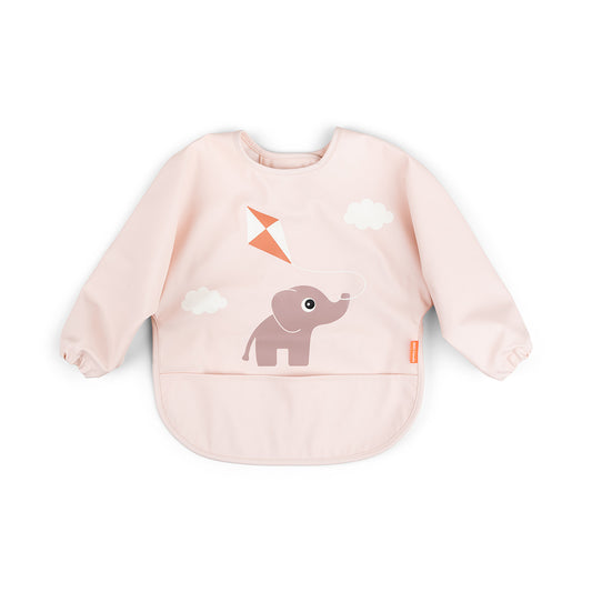 Babero con bolsillo y mangas Playground Rosa