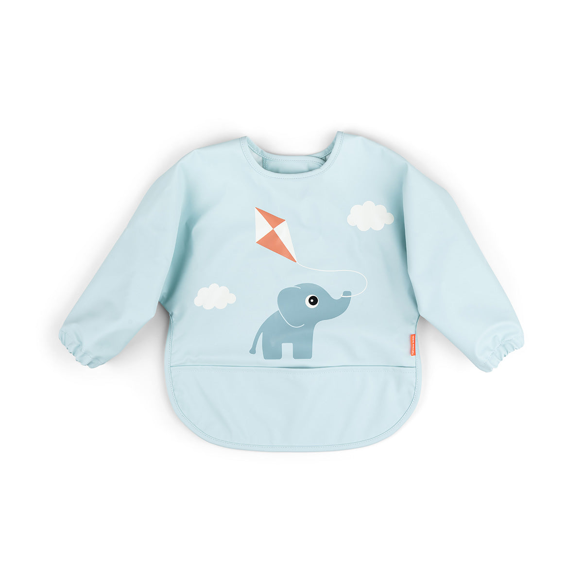 Babero con bolsillo y mangas Playground Azul