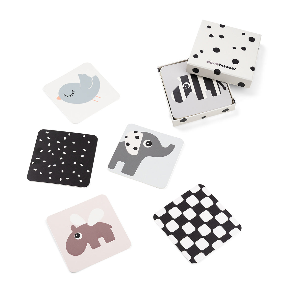 Cartas contraste bebes - 10 unidades Deer friends Mezcla color