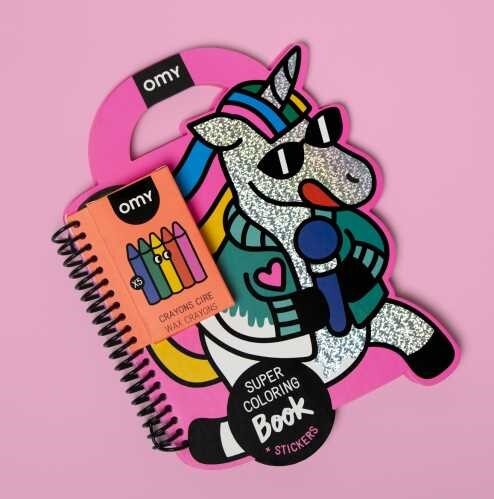 Libro Omy con Pinturas y Pegatinas - Unicornio Lily