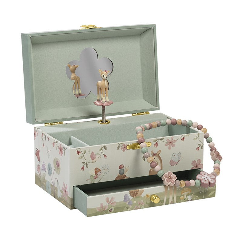 Caja de Música Joyero Ciervo Verde