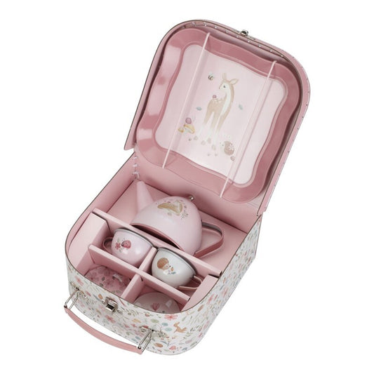 Maleta con set de té Jardín de Hadas