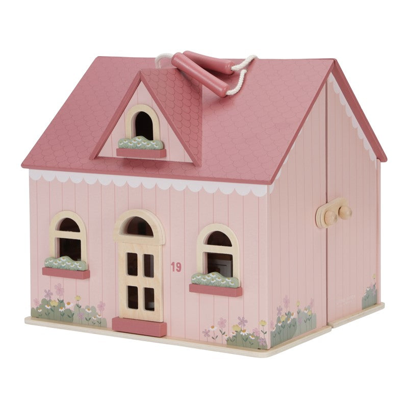 Casa de Muñecas de Madera Portable