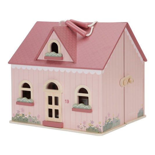 Casa de Muñecas de Madera Portable