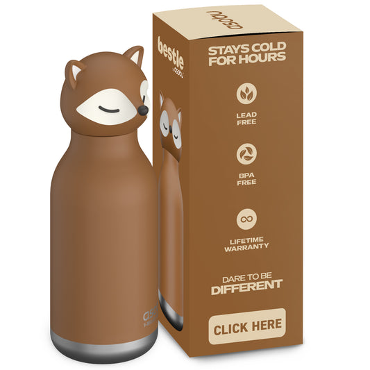 Botella térmica de acero inoxidable Asobu Besties Zorro 475 ml