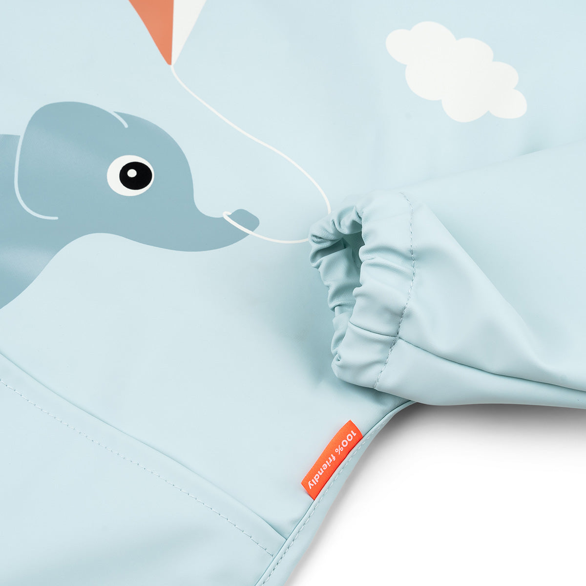 Babero con bolsillo y mangas Playground Azul