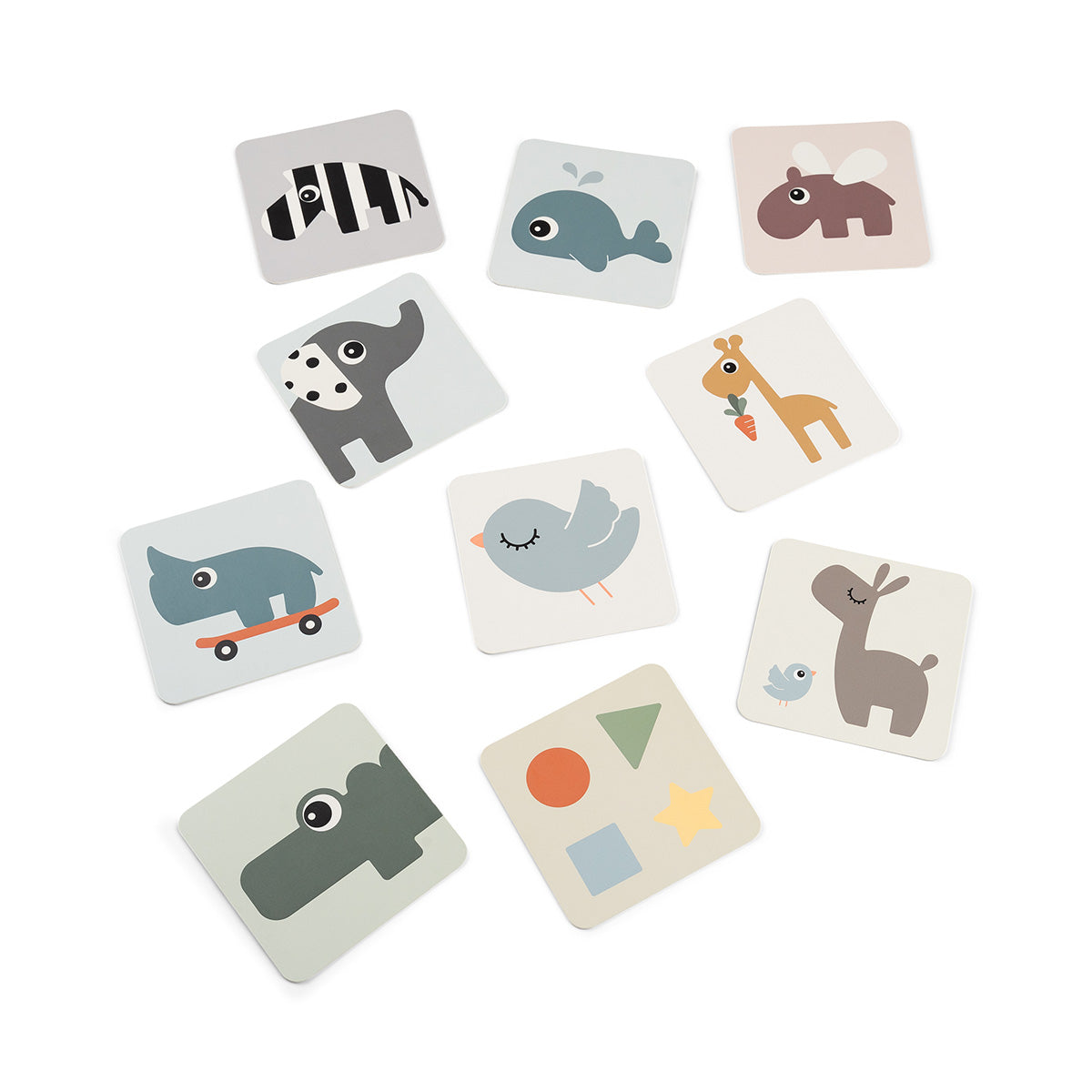 Cartas contraste bebes - 10 unidades Deer friends Mezcla color