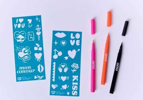 Rotuladores para Tattoos Temporales - I Love You