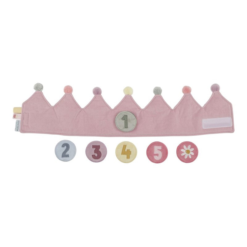 Corona de Cumpleaños con Números Rosa