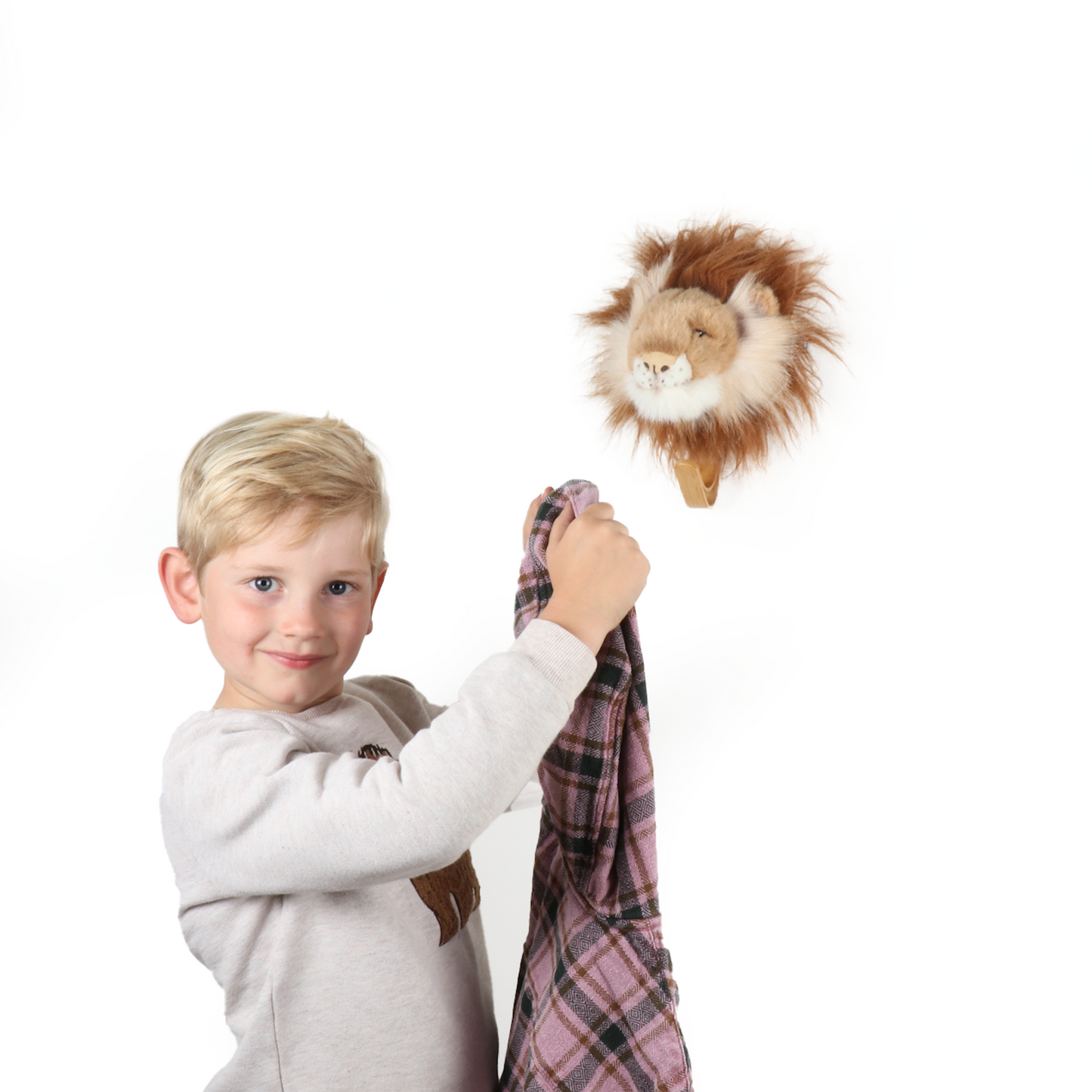 Perchero infantil cabeza de león Wild & Soft