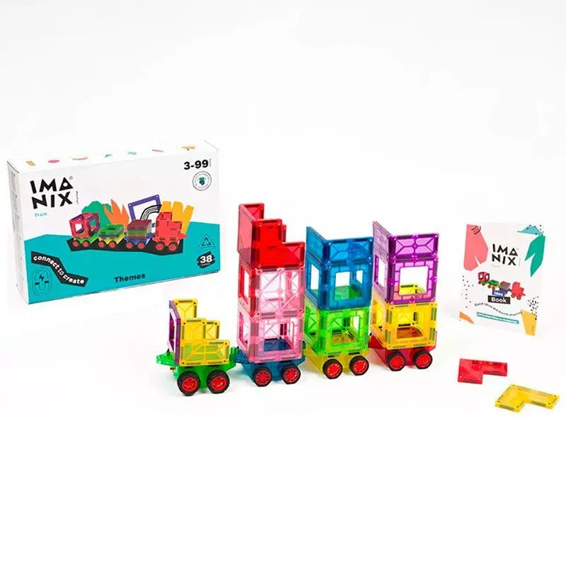 Imanix Tren con vagones 38 pzas.