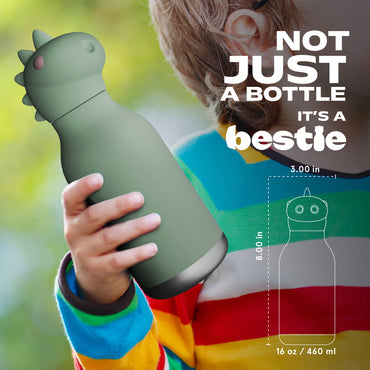 Botella térmica de acero inoxidable Asobu Besties dinosaurio 475 ml