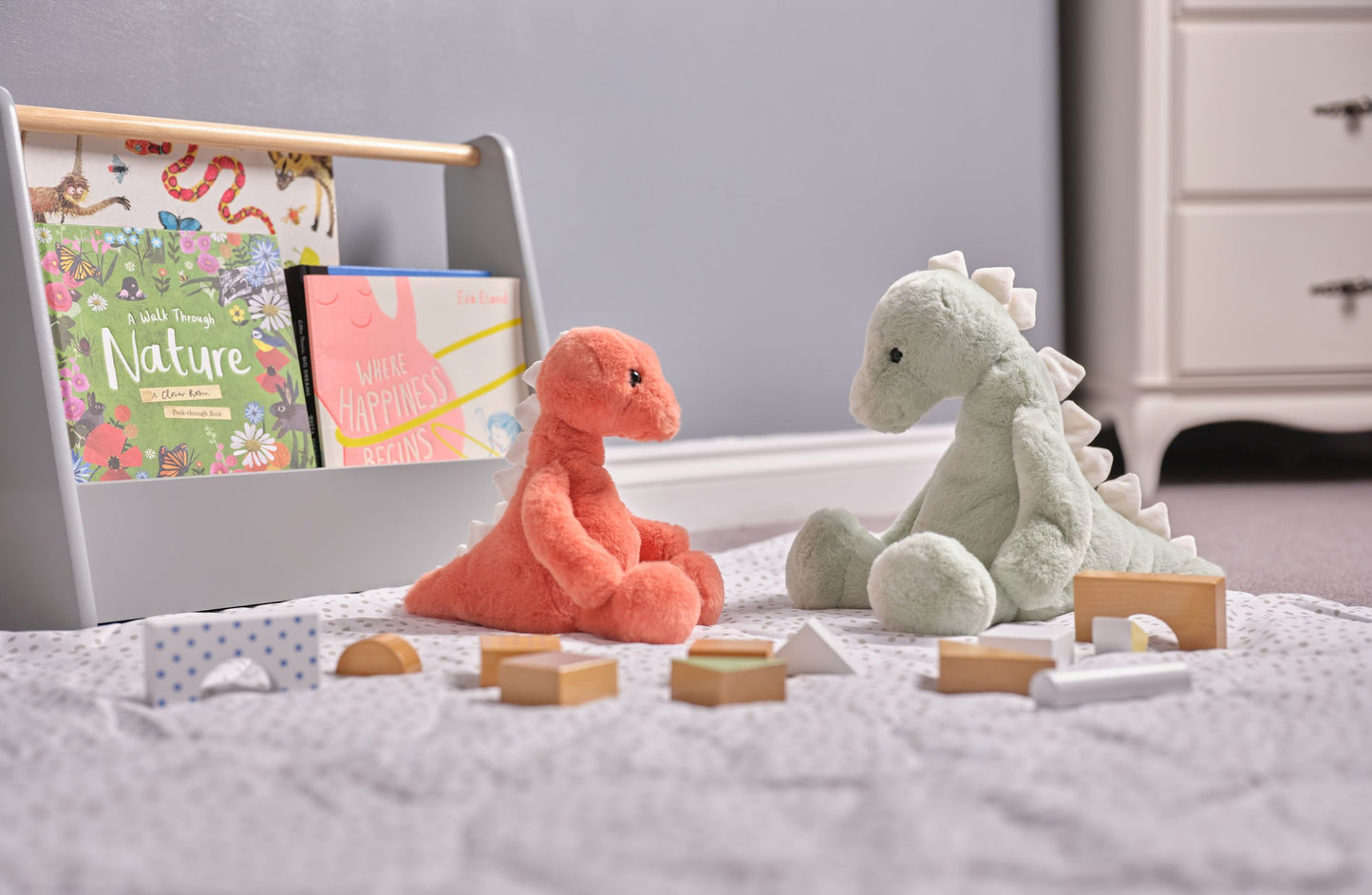 Dinosaurio stegosaurus de peluche Stevie naranja tamaño M Charlie Bears