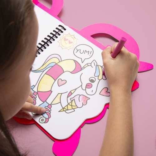 Libro Omy con Pinturas y Pegatinas - Unicornio Lily