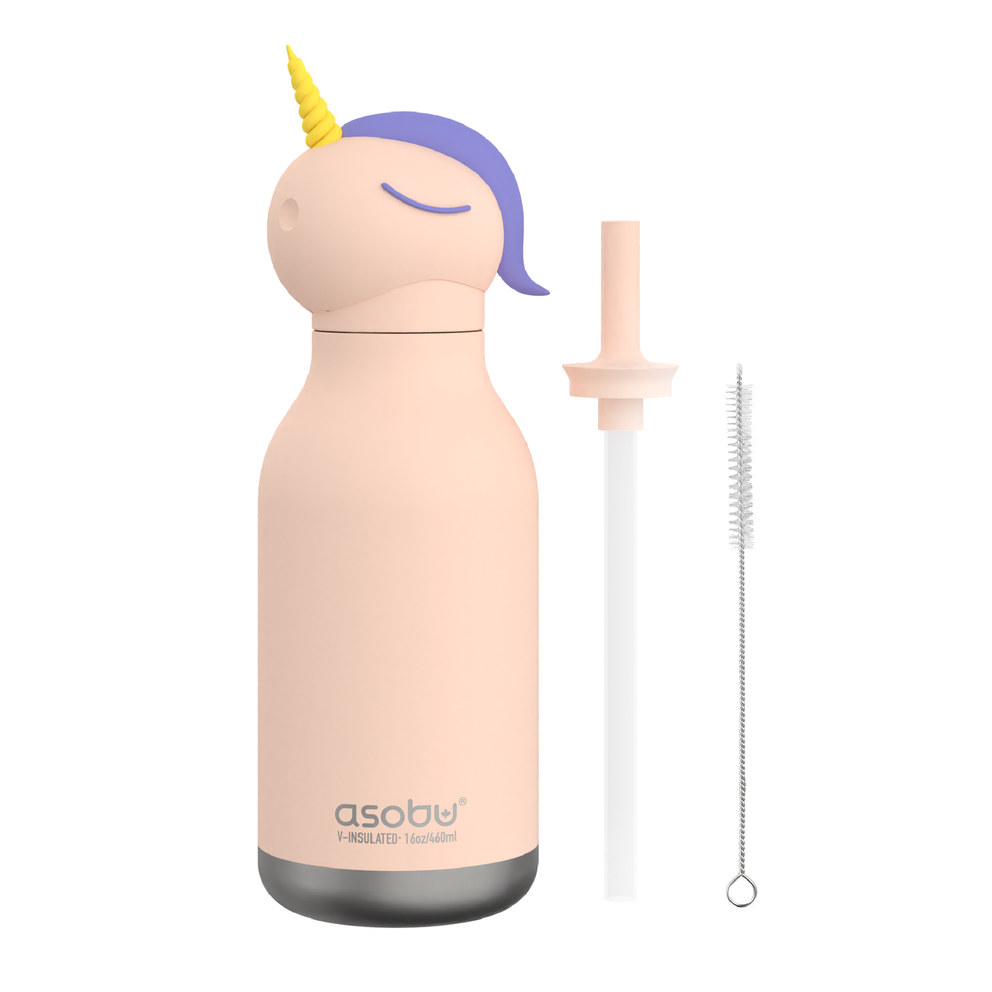 Botella térmica de acero inoxidable Asobu Besties unicornio 475 ml
