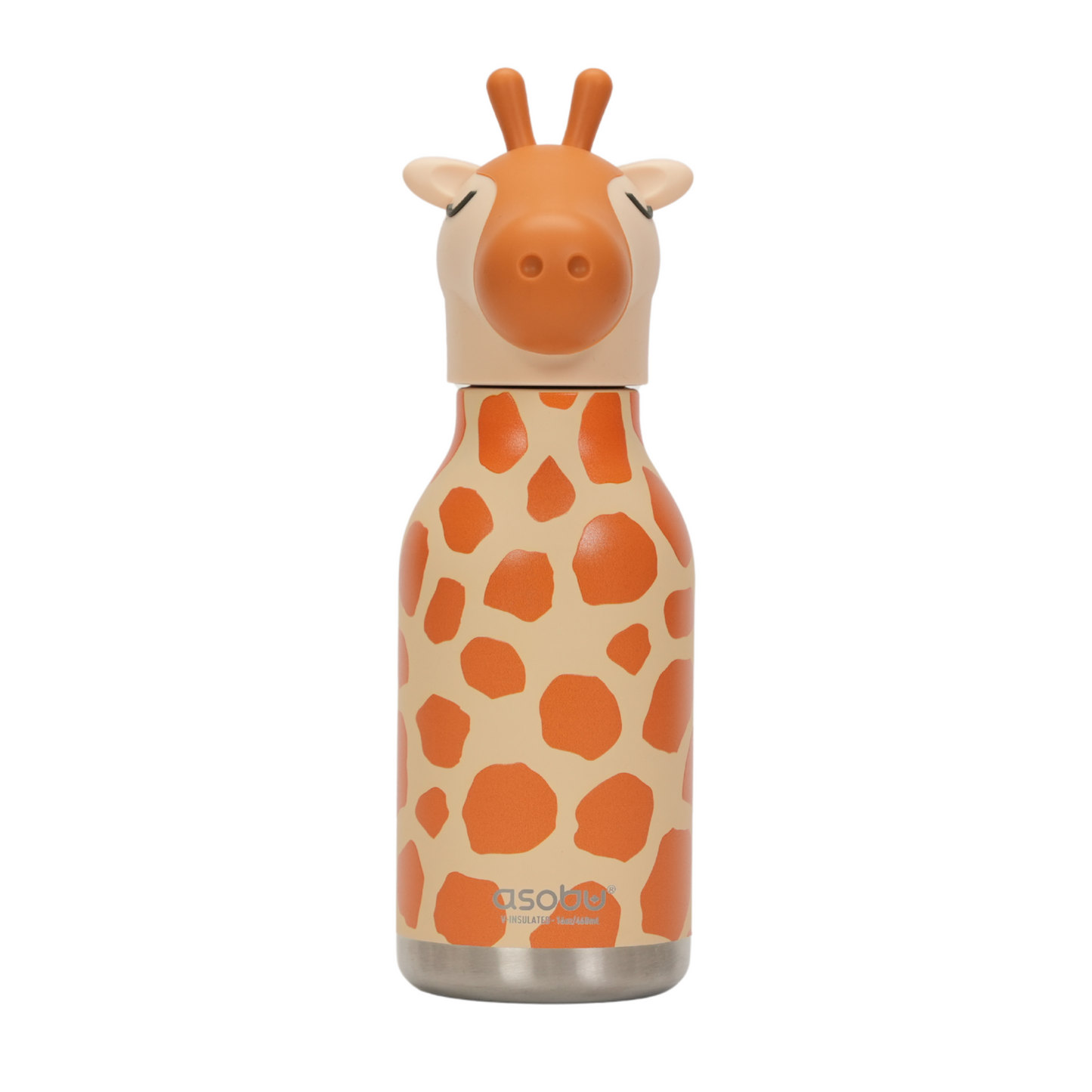 Botella térmica de acero inoxidable Asobu Besties jirafa 475 ml