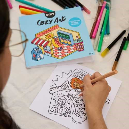 Libro para Colorear Cozy Art - Supermercado