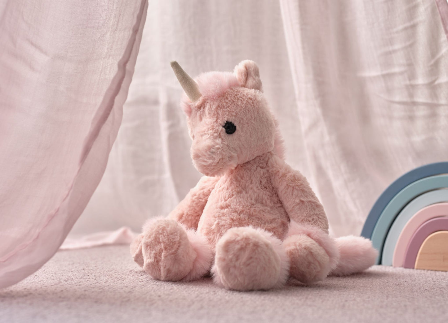 Unicornio de peluche Star rosa tamaño M Charlie Bears