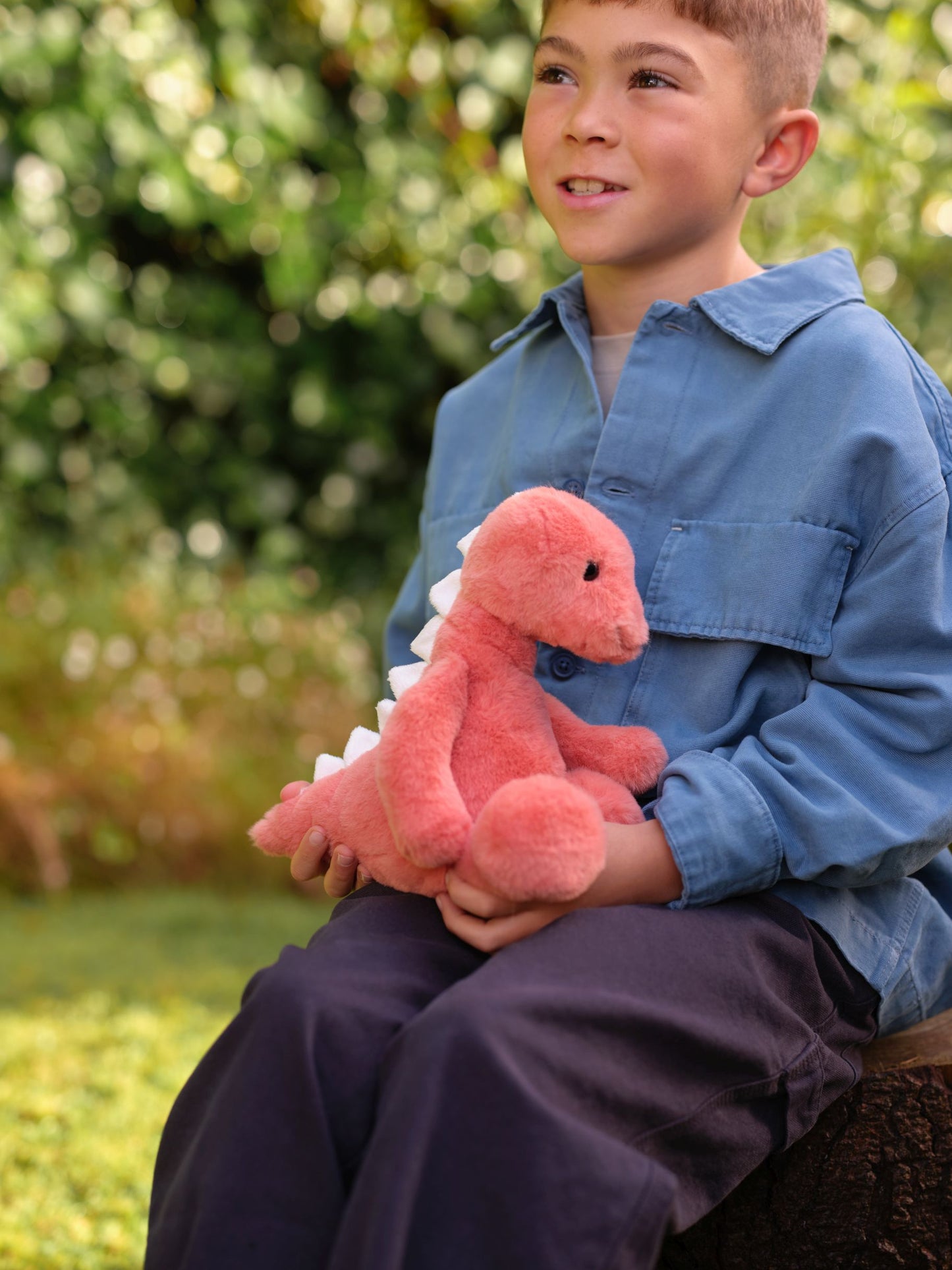 Dinosaurio stegosaurus de peluche Stevie naranja tamaño M Charlie Bears