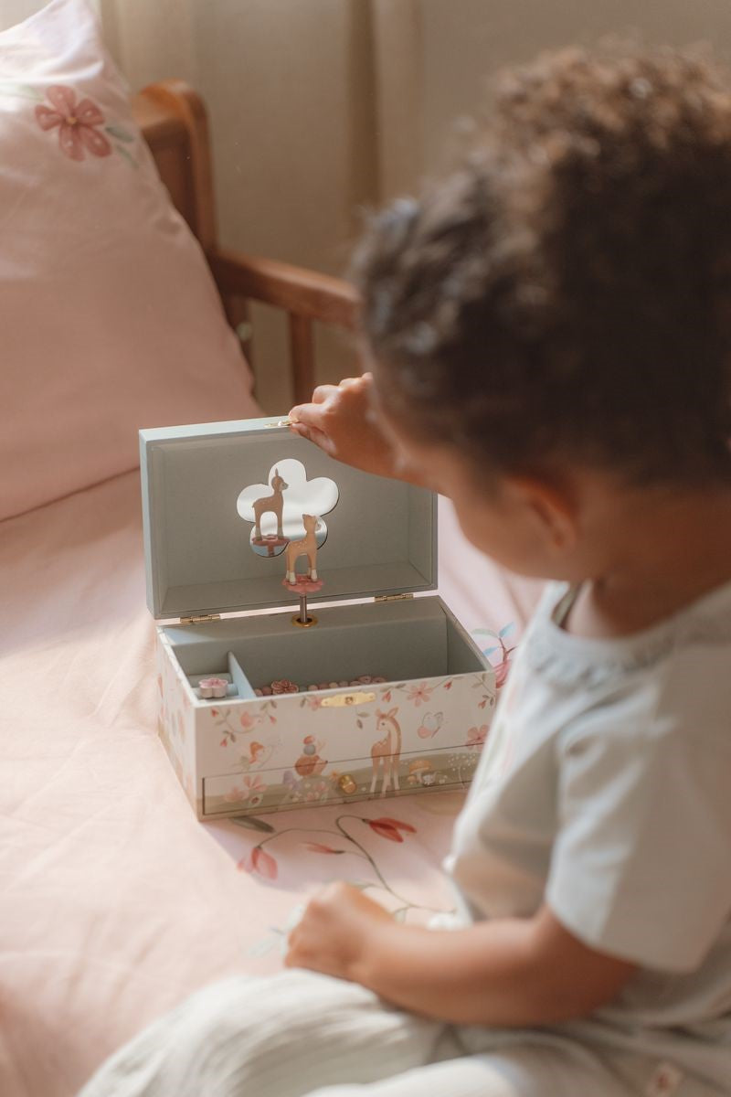 Caja de Música Joyero Ciervo Verde