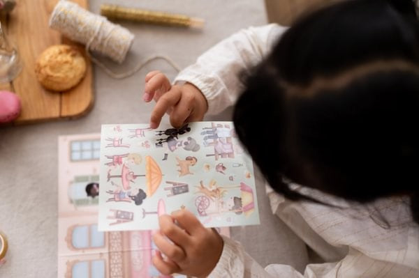 Libro de Pegatinas de Compras con Rosa
