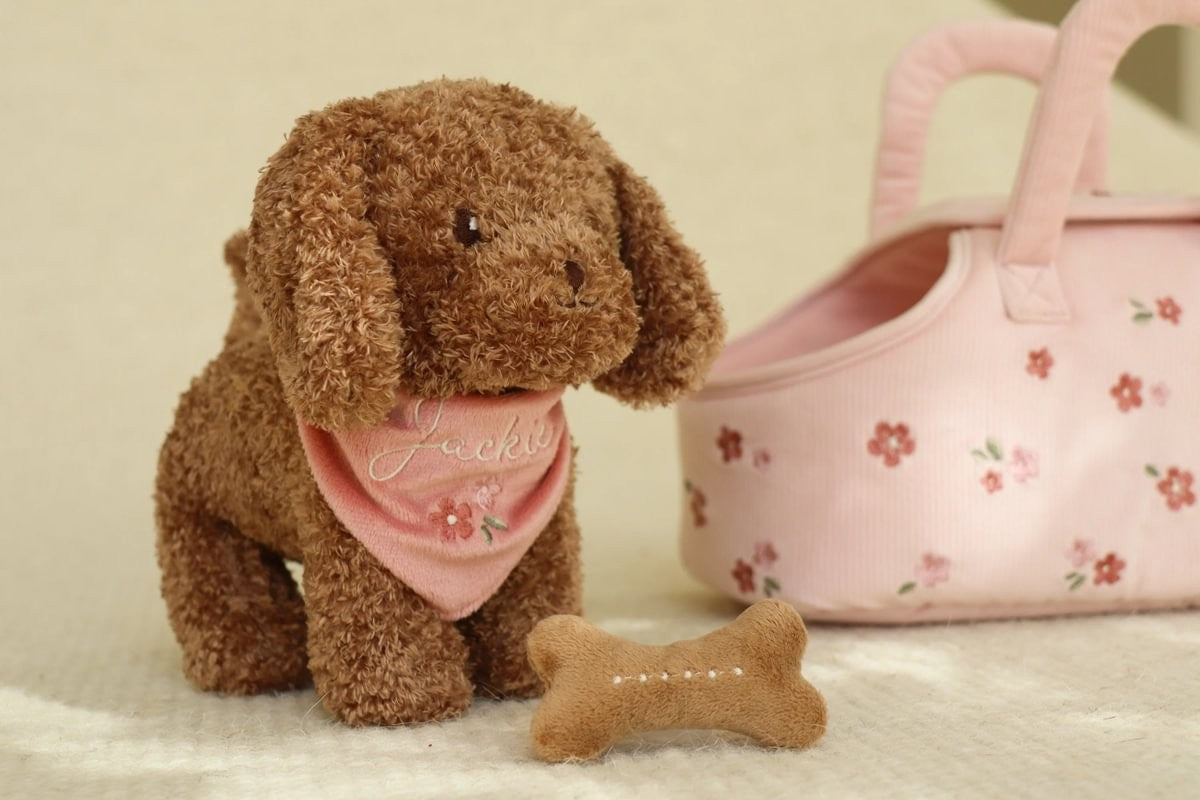 Perrito de Peluche Jackie con Bolsa