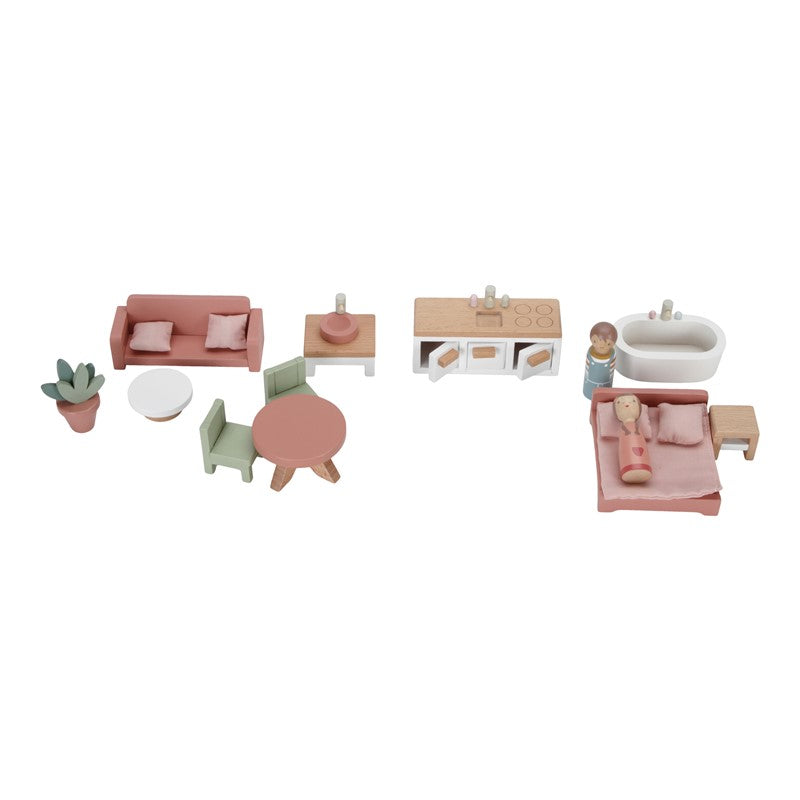 Casa de Muñecas de Madera Portable