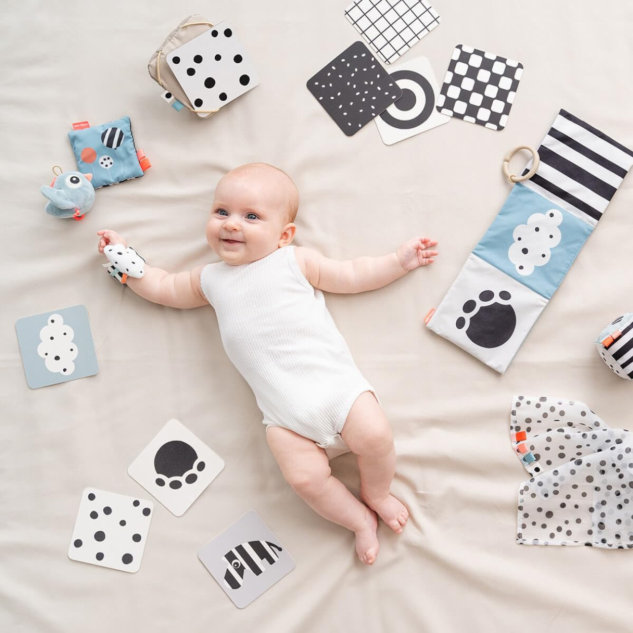 Cartas contraste bebes - 10 unidades Deer friends Mezcla color
