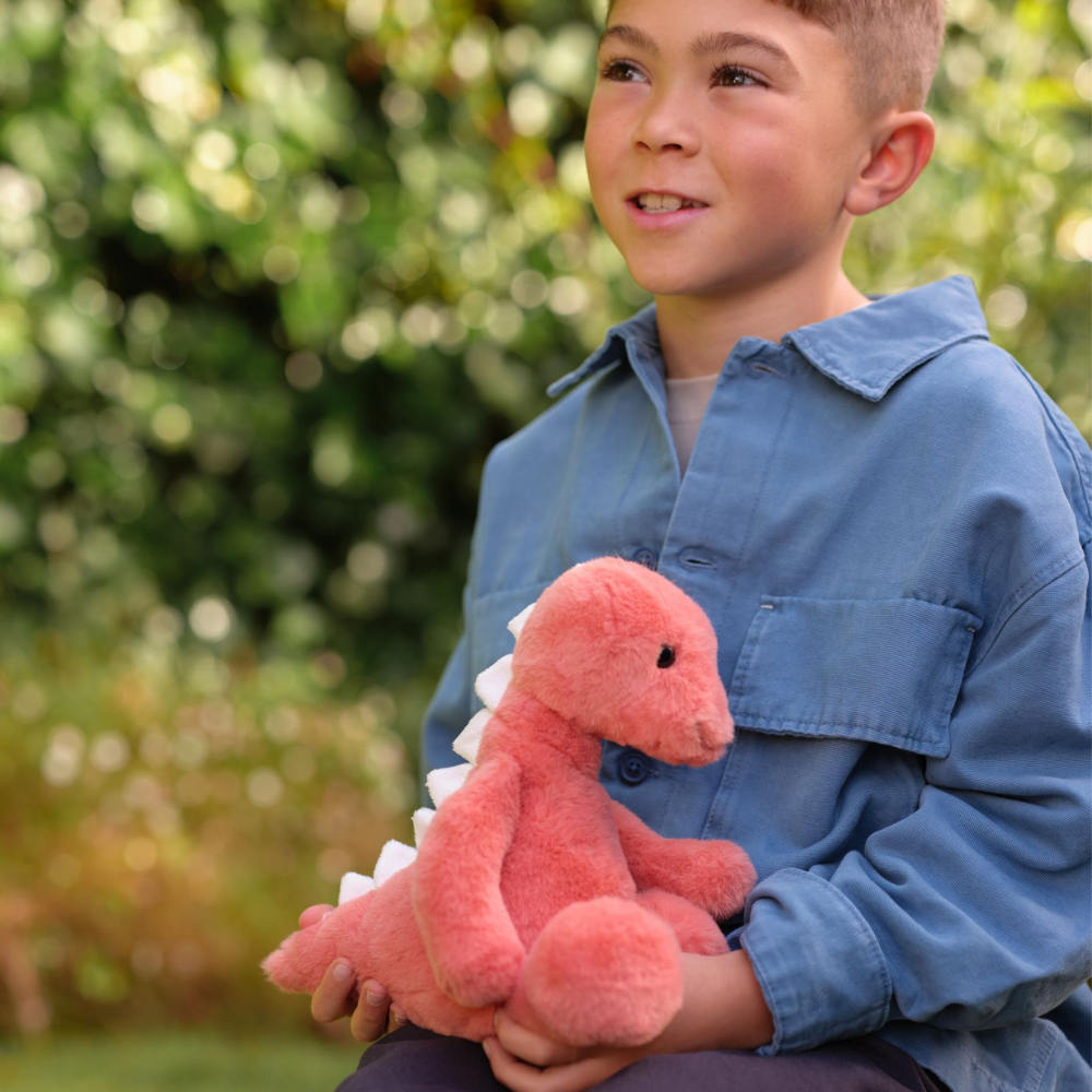 Dinosaurio stegosaurus de peluche Stevie naranja tamaño M Charlie Bears