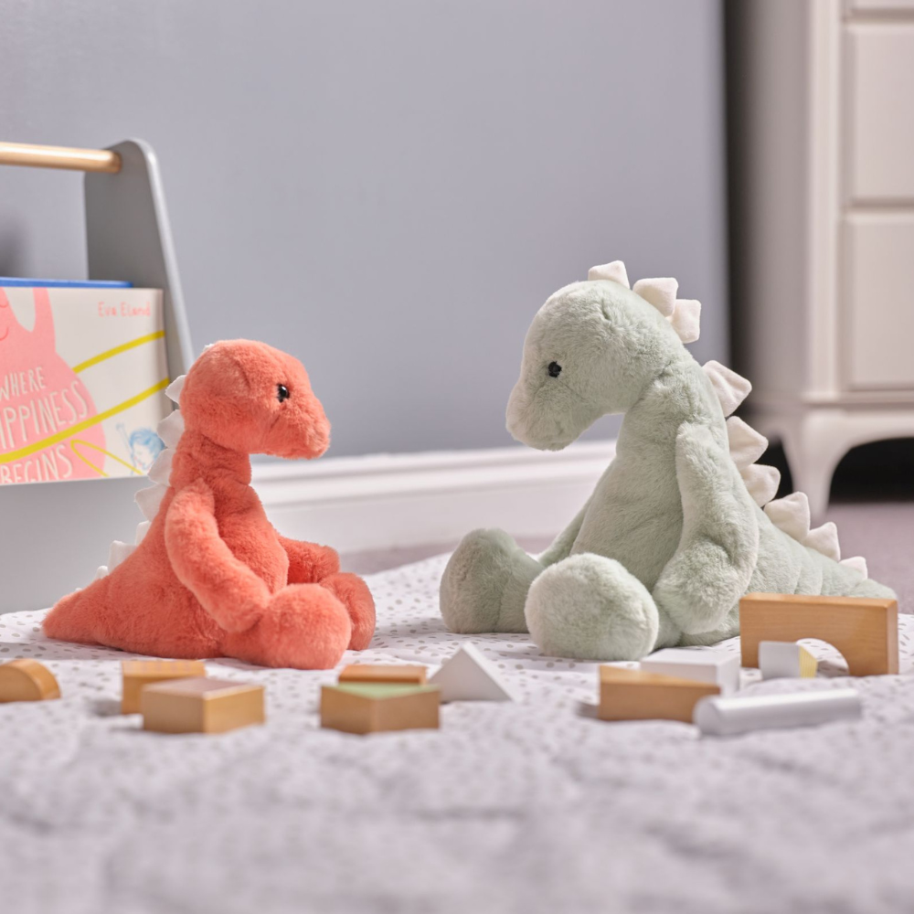 Dinosaurio stegosaurus de peluche Stevie naranja tamaño M Charlie Bears