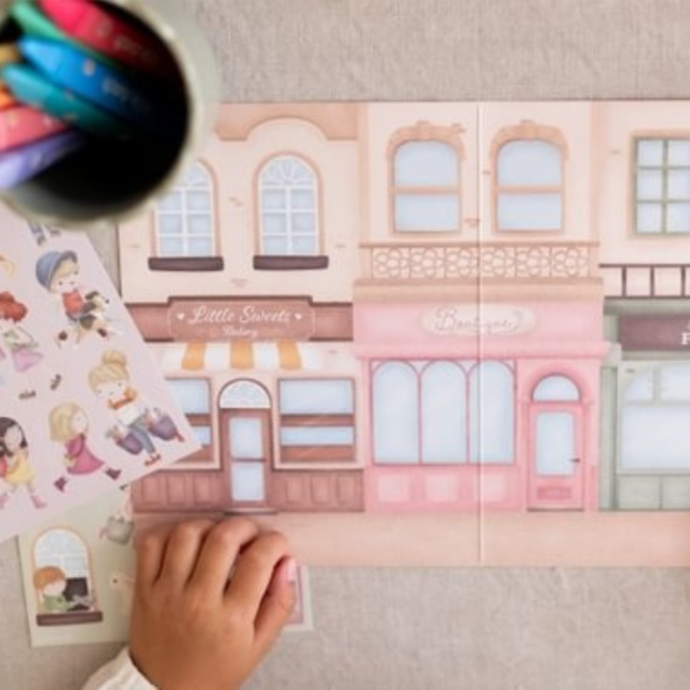 Libro de Pegatinas de Compras con Rosa
