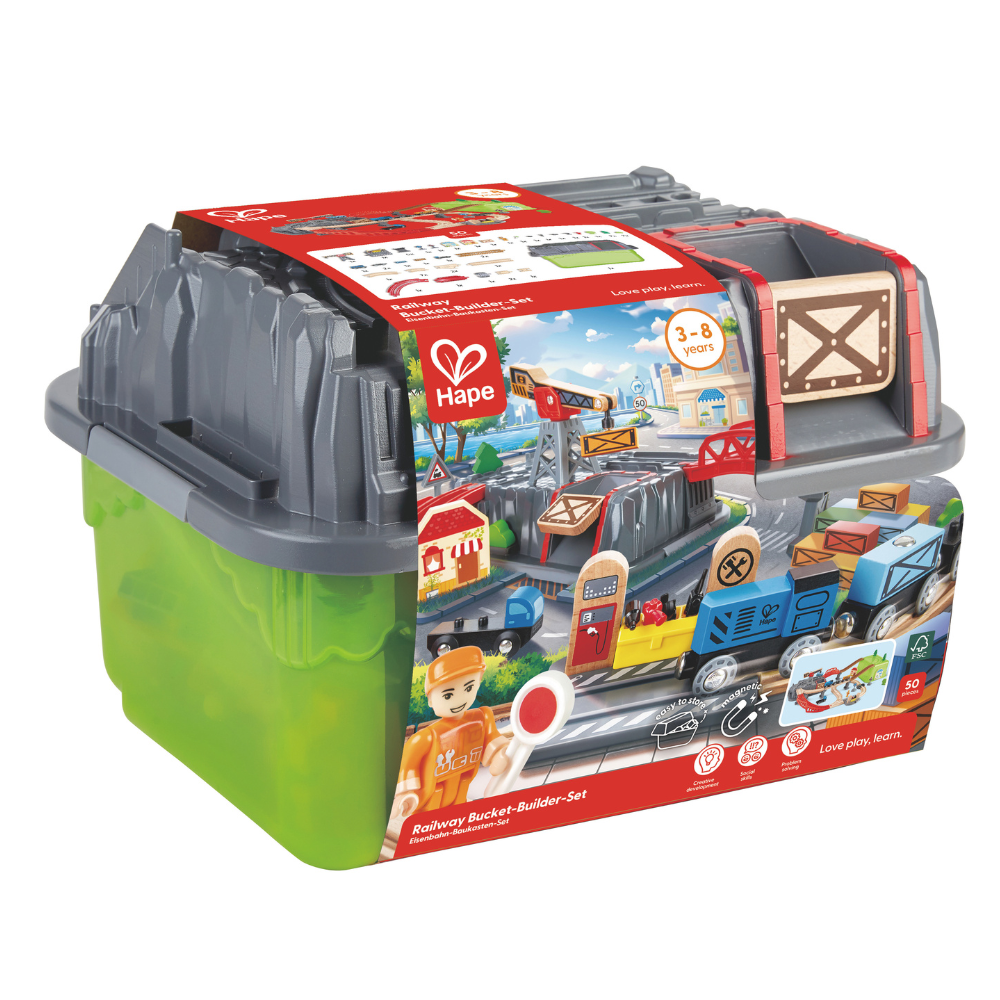 Juego de Bloques de Construcción de Ferrocarril Hape