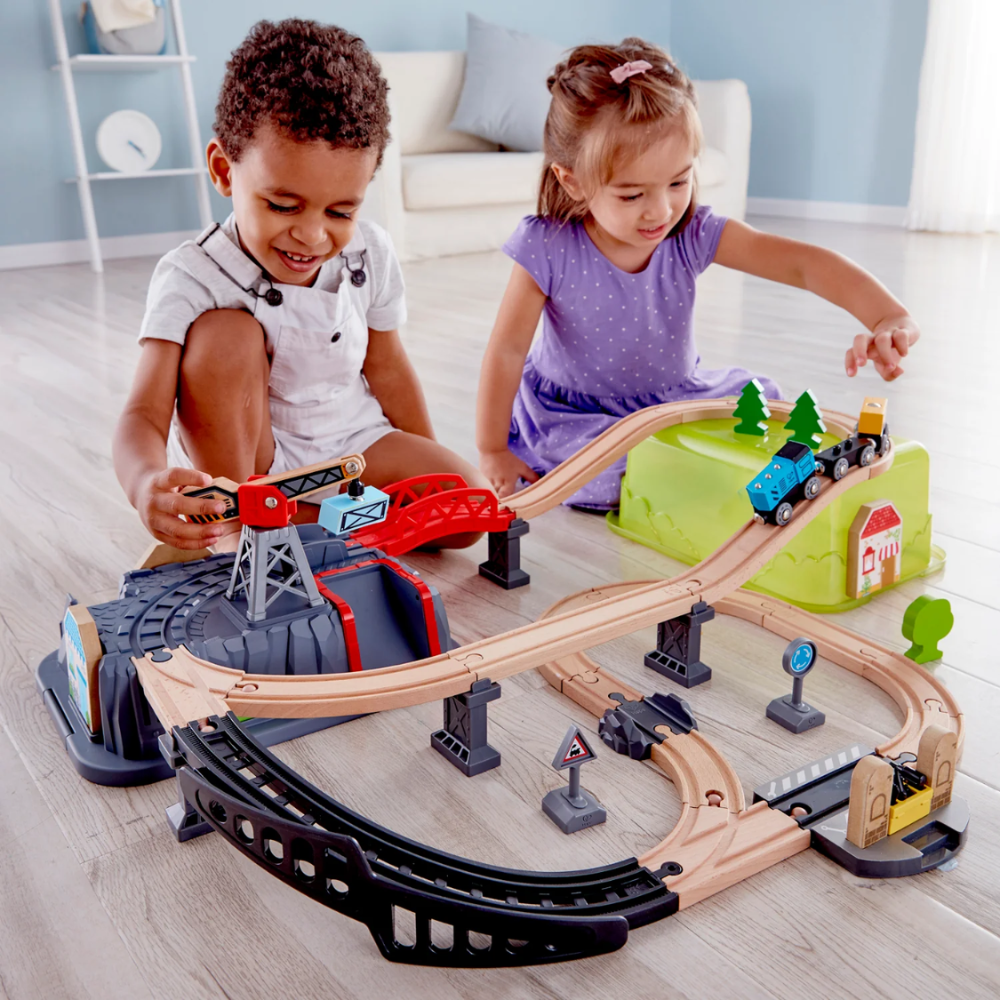 Juego de Bloques de Construcción de Ferrocarril Hape