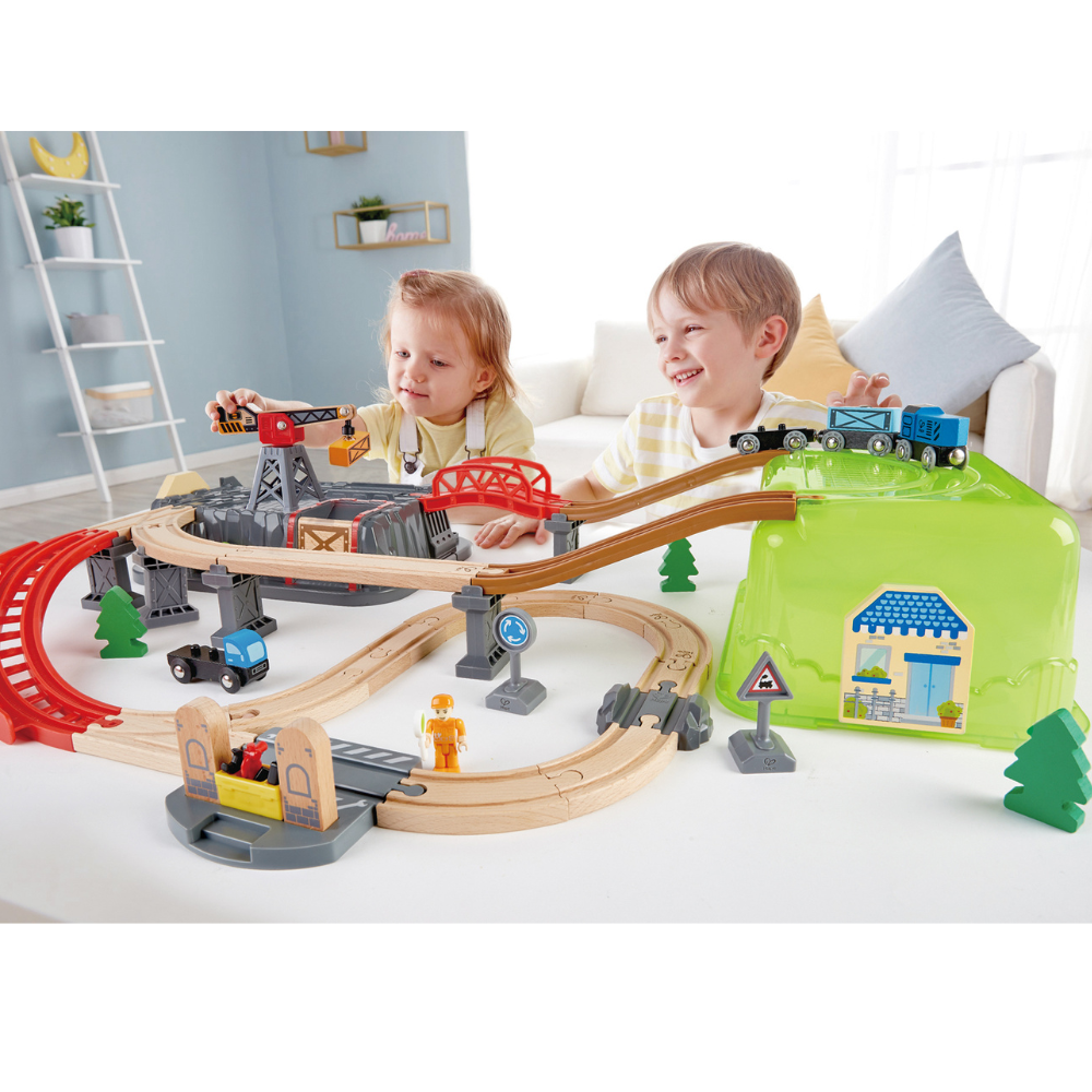 Juego de Bloques de Construcción de Ferrocarril Hape